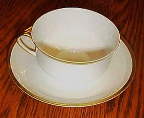 Nippon china #66 white with gold trim cup and saucer