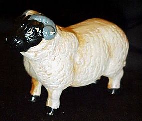 Cast iron painted sheep figurine