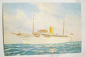 Vintage Clipper Line post card Onboard Stella Polaris