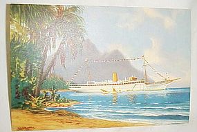 Vintage Clipper Line Onboard Stella Polaris post card