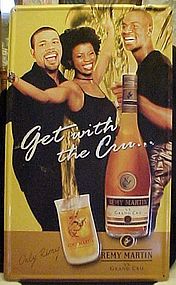 Remy Martin Grand Cru cognac tin advertising sign 2000