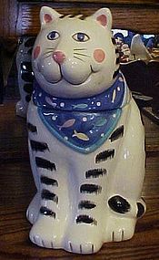 Co Co Dowley tabby cat cookie jar