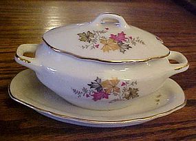 Royal Crown child's  tureen Maple leaves pattern or jelly server