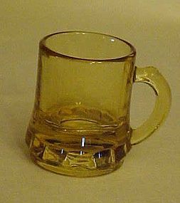 Federal Glass beer mug shape shot glass Amber