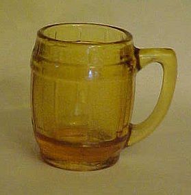 Amber barrel or keg shape shot glass or toothpick