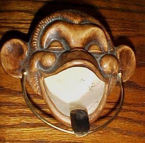 Treasure Craft monkey chimp ashtray Vintage Tiki decor