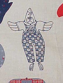 Uncut preprinted sewing  panel Billy Bob Rooster doll