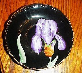 Vintage H/P purple  Iris cup and saucer MK Japan
