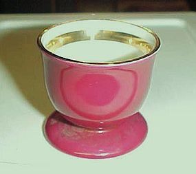 Winterling  Germany Maroon  egg cup gold trim