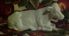 Vintage Avon white bisque Nativity cow or ox figure