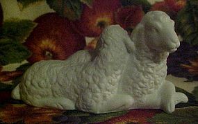 Vintage Avon white bisque nativity sheep figurine