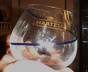 Vintage Martell roly poly cognac glass