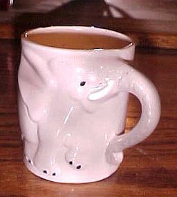 Vintage ceramic childs mug or cup elephant