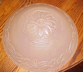 Vintage white frosted ceiling light shade with daisy decoration 3 hole