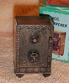 Antique stand up Safe Die-cast pencil sharpener in box Hong Kong
