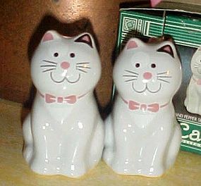 Cute Cozy cat salt and pepper shaker set boxed