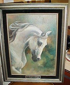Beautiful Arabian horse oil painting In memory of Rummy by Lee Netzel