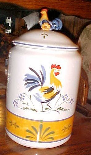 Avon The Provencal Collection Rooster canister 11"
