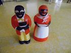 F&F Mold and Dye Works plastic Aunt Jemima and Uncle Moses shakers