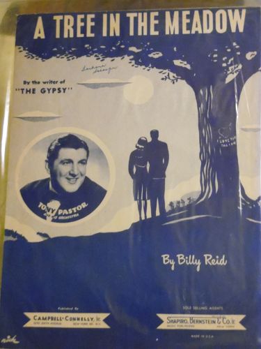 A tree in the meadow vintage sheet music by Billy Reid 1947
