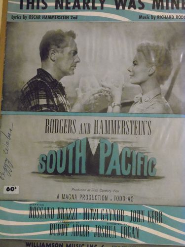 This Nearly Was Mine sheet music from South Pacific