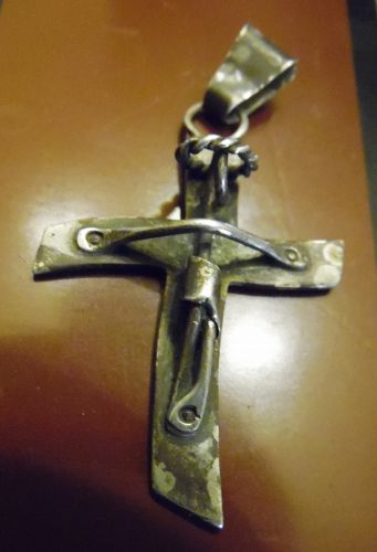 Vintage Sterling Mexico Taxco moderistic crucifix