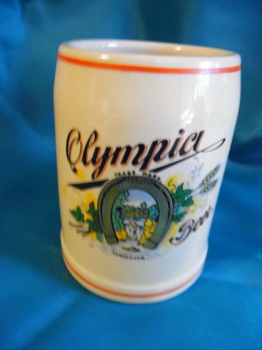 Vintage stoneware Olympia beer stein or mug Ceramarte Brazil