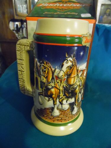 Budweiser 1998 holiday stein Boxed