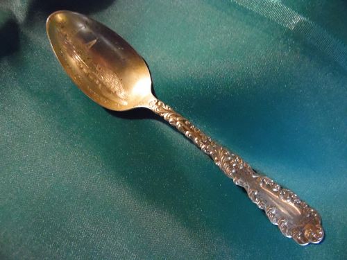 Antique sterling silver souvenir spoon Whittiier oil wells Cal
