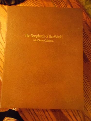 Franklin Mint Songbirds of the world stamp album collection