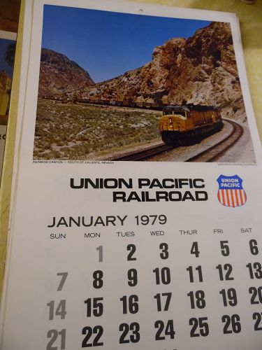 Union Pacific Railroad calendar 1979 12.5 x 23 Complete