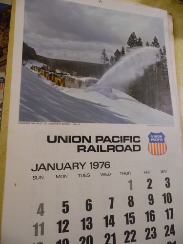 Union Pacific Railroad calendar 1976 12.5 x 23 Complete Bicentennial