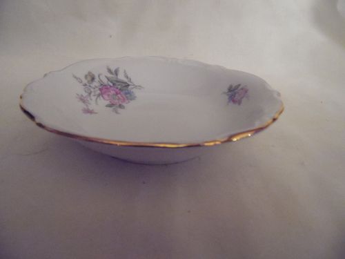 Bavaria West Germany fine china sauce bowl floral with gold trim 5.25