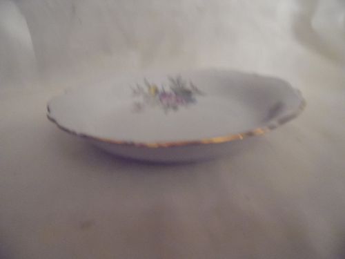 Bavaria West Germany fine china soup bowl floral with gold trim 7 3/8"