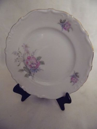 Bavaria West Germany fine china bread plate floral with gold trim 6"