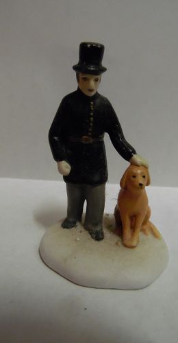 Dept 56 Dickens Village accessory Constable with dog