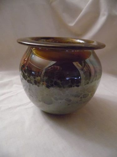 Donald Carlson signed art glass vase, Signed and dated '72