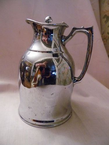 Vintage Stanley Landers Frary &Clark insulated chrome Deco pitcher