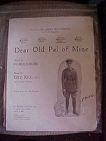 Dear old Pal of Mine, WWl music, by Harold Robe 1918