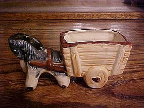Hand painted horse and cart toothpick holder