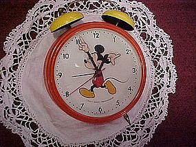 Old Giant metal Mickey Mouse alarm clock, West Germany