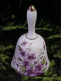 Lefton china bell with violets