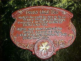Syrocco wall plate poem, "Folks like you"