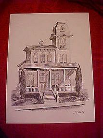 Victorian house print, by Dathe 1973