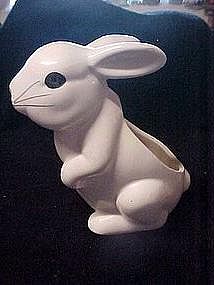 White bunny rabbit planter