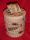 Vintage ceramic bamboo cookie barrel