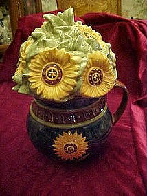 Susan Winget, Big cup of Sunflowers, cookie jar