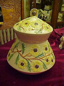 Sunflowers cookie jar