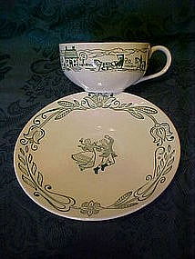 Wayne county pattern cup and saucer, by Royal china