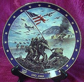 Iwo Jima collector plate, from Visions of Glory series